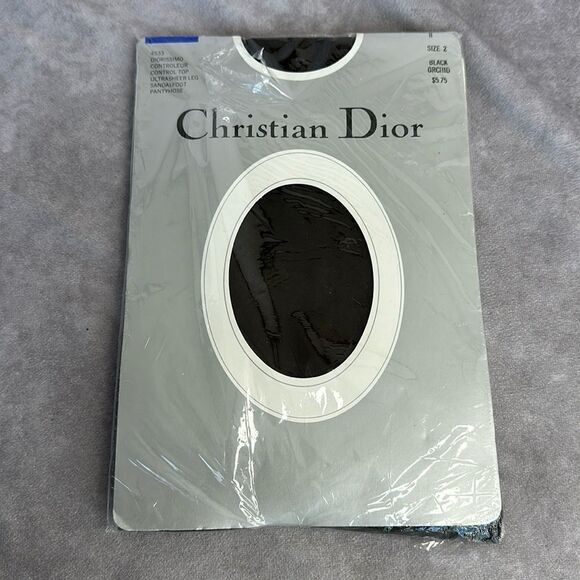 Christian Dior Black Orchid Stockings New 2 - Picture 1 of 5